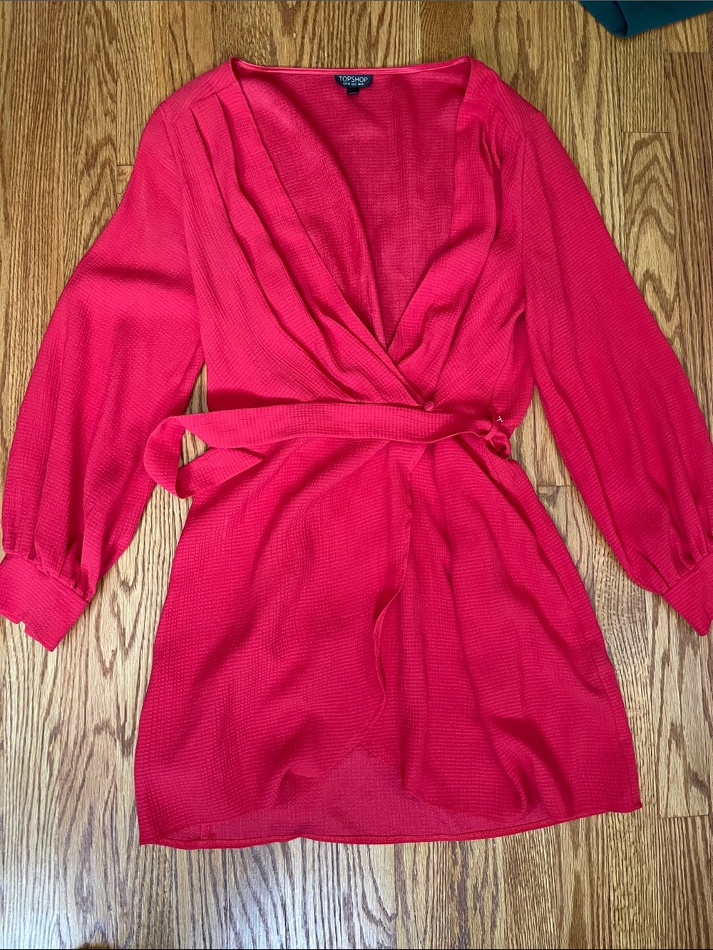 Topshop Wrap Dress with Tie Waist